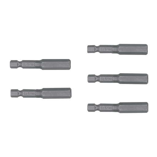 [12654] Estuche con 5 puntas hexagonales de 5/16mm largo 2', Expert PUDE-7231