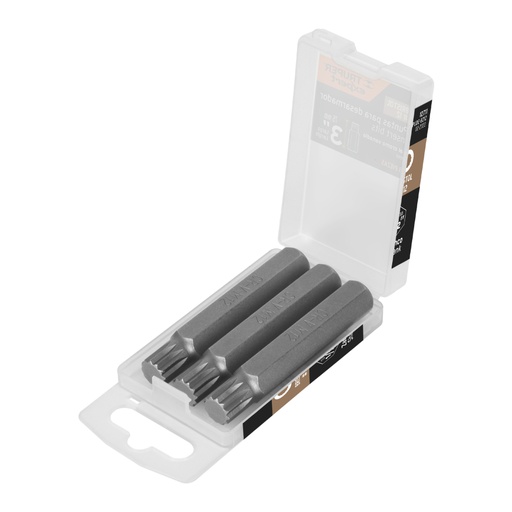 [12711] Estuche con 3 puntas bristol M12 largo 3', Truper Expert PUDE-8212