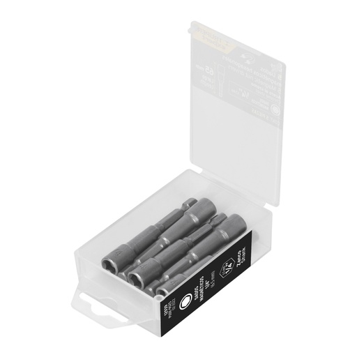 [12939] Estuche con 5 dados magnéticos de 1/4' largo 2-1/2', Expert PUDE-9025