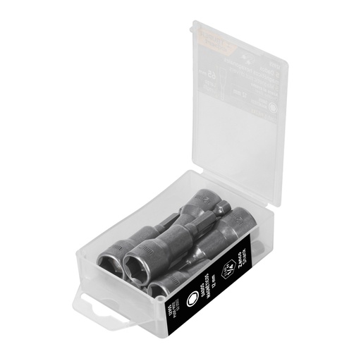 [12955] Estuche con 5 dados magnéticos de 12 mm largo 2-1/2', Expert PUDE-9012