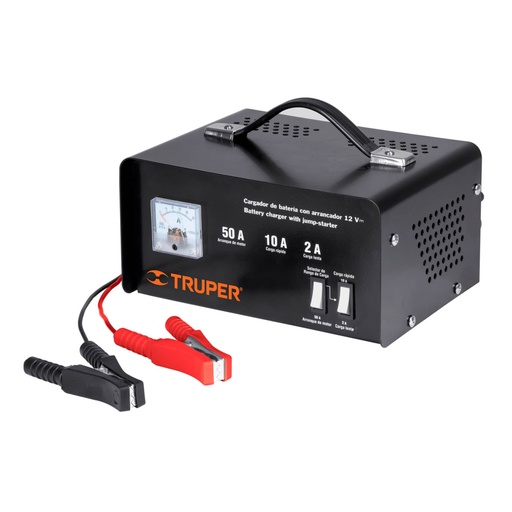 [13027] Cargador c/arrancador de 50 A para baterías de 12 V, TRUPER CARBA-50