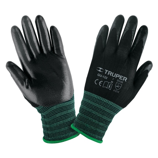 [13294] Guantes de nylon recubiertos de nitrilo, M, TRUPER GU-122