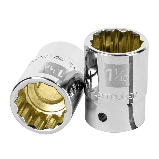 [13855] Dado de 1-1/16', 12 puntas, cuadro 3/4', Truper D-3434