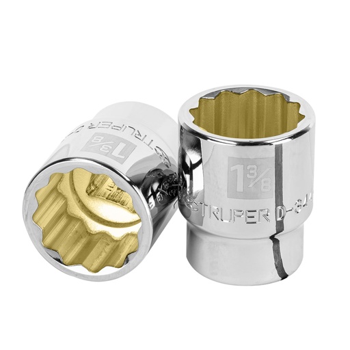 [13860] Dado de 1-3/8', 12 puntas, cuadro 3/4', Truper D-3444