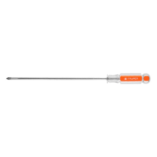 [14068] Desarmador de cruz 3/16' x 8' mango de acetato, Truper DP-3/16X8