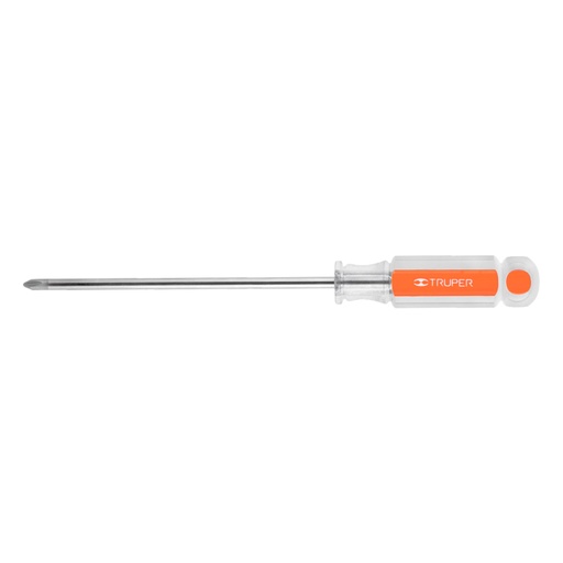 [14077] Desarmador de cruz 1/4' x 6' mango de acetato, Truper DP-1/4X6