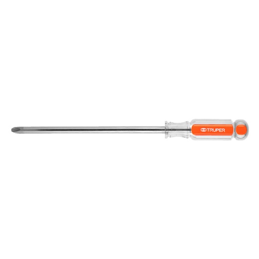 [14086] Desarmador de cruz 3/8' x 8' mango de acetato, Truper DP-3/8X8