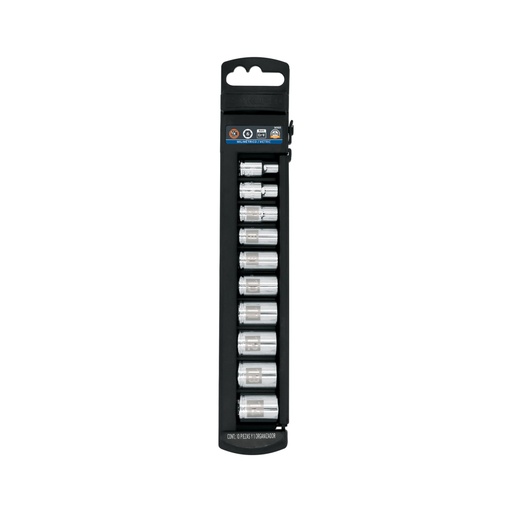 [14166] Juego de 10 dados cuadro 1/4' mm, Truper JD-1/4X10M