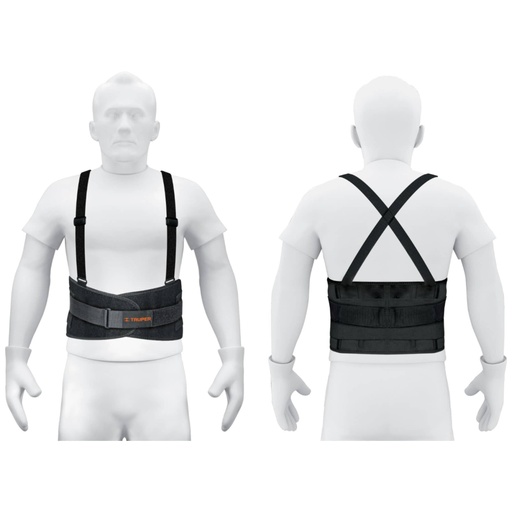 [14217] Faja lumbar con tercer cinturón, talla G, Truper FAJA-LX