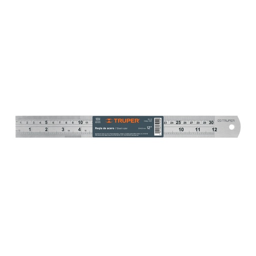 [14387] Regla 30 cm de acero inoxidable, Truper RGL-30