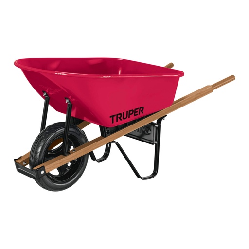 [10910] Carretilla 6 ft3 imponchable, bastidores madera, TRUPER T-6FF