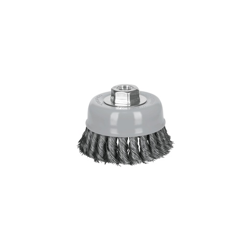 [100852] Carda copa 4' alambre trenzado fino, Multi-rosca, Truper CT-610MR