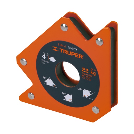 [15407] Escuadra magnética p/soldar, 4', capacidad 22 kg, TRUPER ESM-4