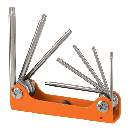 [15569] Juego de 8 llaves torx tipo navaja, cuerpo de lámina, TRUPER TORX-8