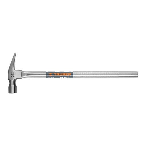 [16703] Martillo tubular pulido 20 oz uña recta, Truper MTR-20